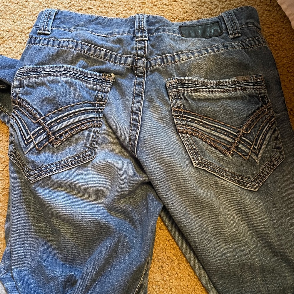 Mens buckle black jeans